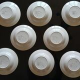 Set of 11 Flat Plates and 8 Deep Plates in Céranord St Amand Earthenware