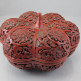 Old Chinese box in red lacquer Beijing China Asia