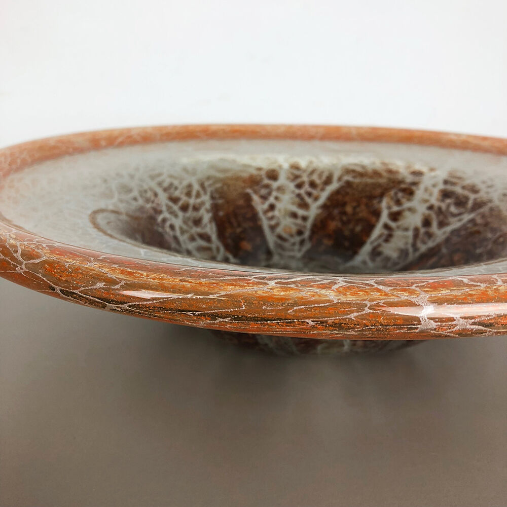 German Glass Bowl by Karl Wiedmann for WMF Ikora, 1930s Baushaus Art Deco