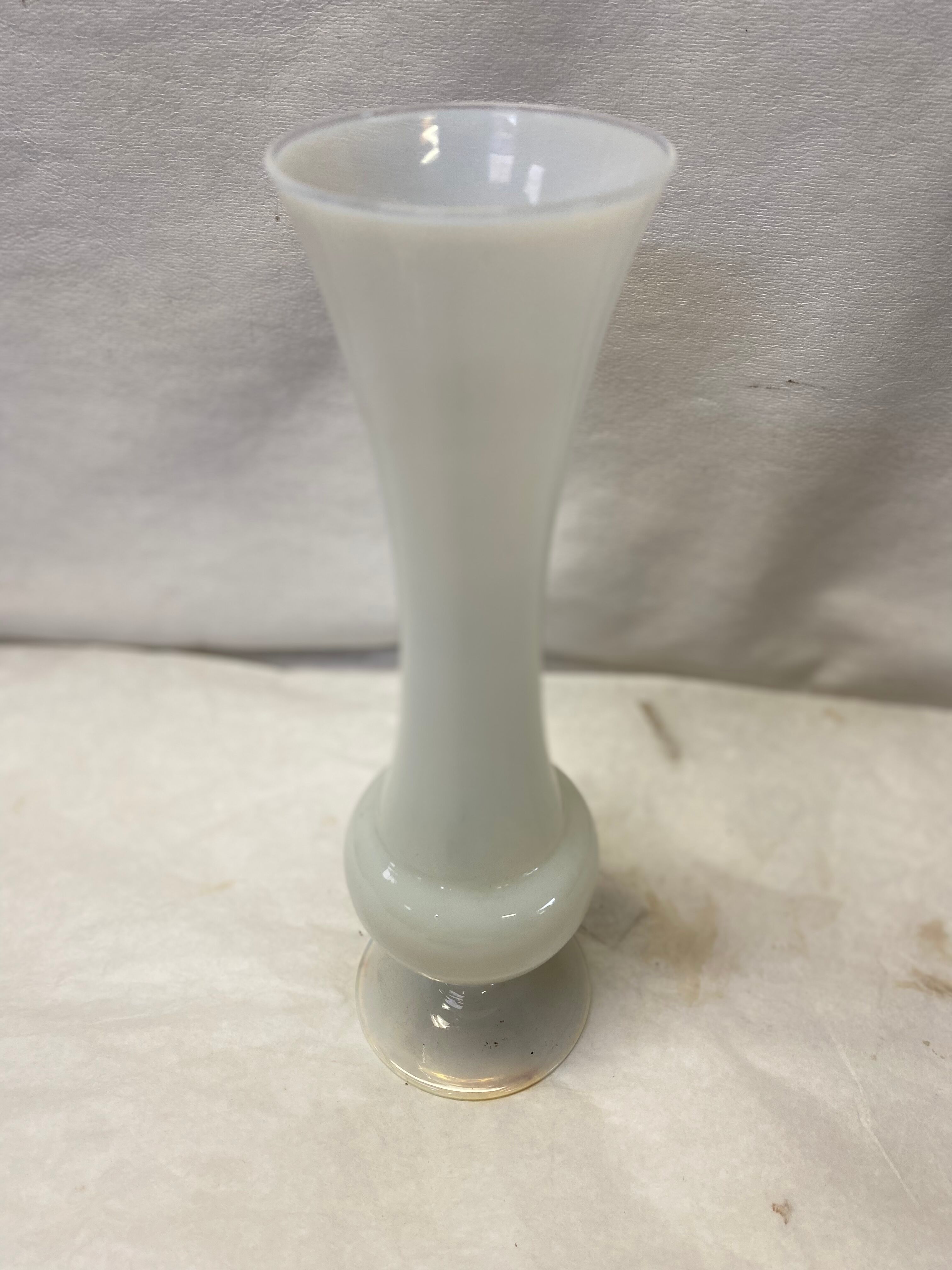 White opaline vase