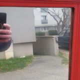 Rectangular mirror with mercury XIXth