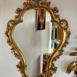 Large golden baroque style mirror – Vintage