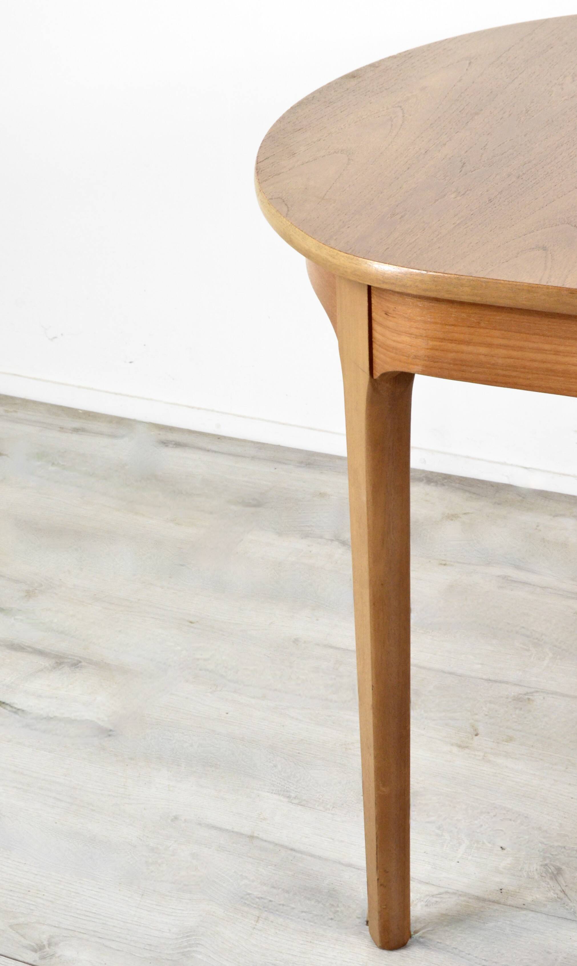 Midcentury Oblong Teak Extending Table. Vintage Modern / Danish / Retro Style .