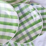 Antique checkered soup plates