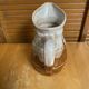 Old pichet revol barrel shape flamed ceramic 1 litre vintage #e