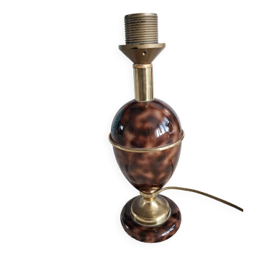 Pied de lampe vintage métal et laiton