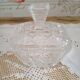 Art Deco style chiseled molded glass candy box