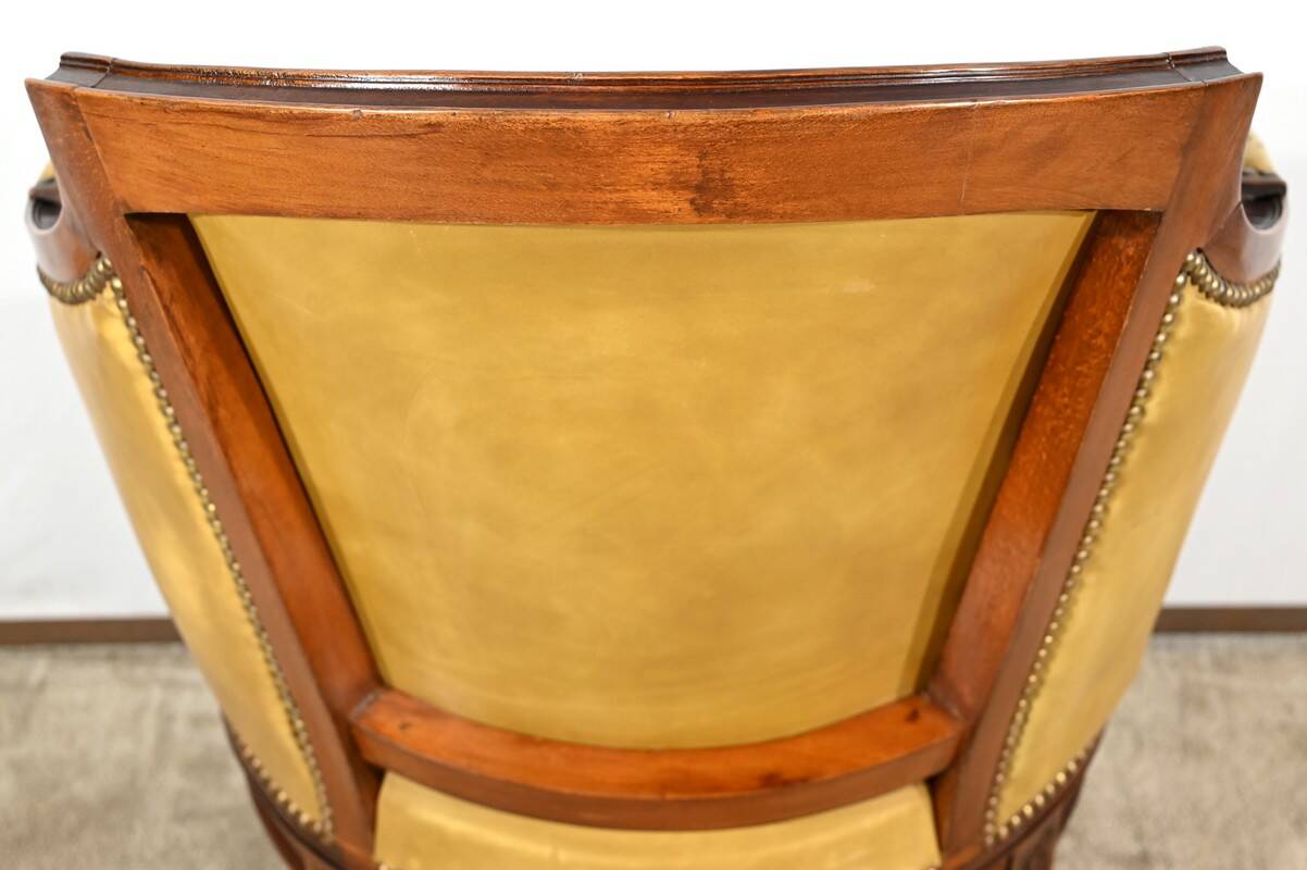 Beech Swivel Office Armchair, Louis XVI style – Late 19th century