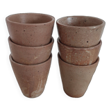 Set of 6 stoneware cups