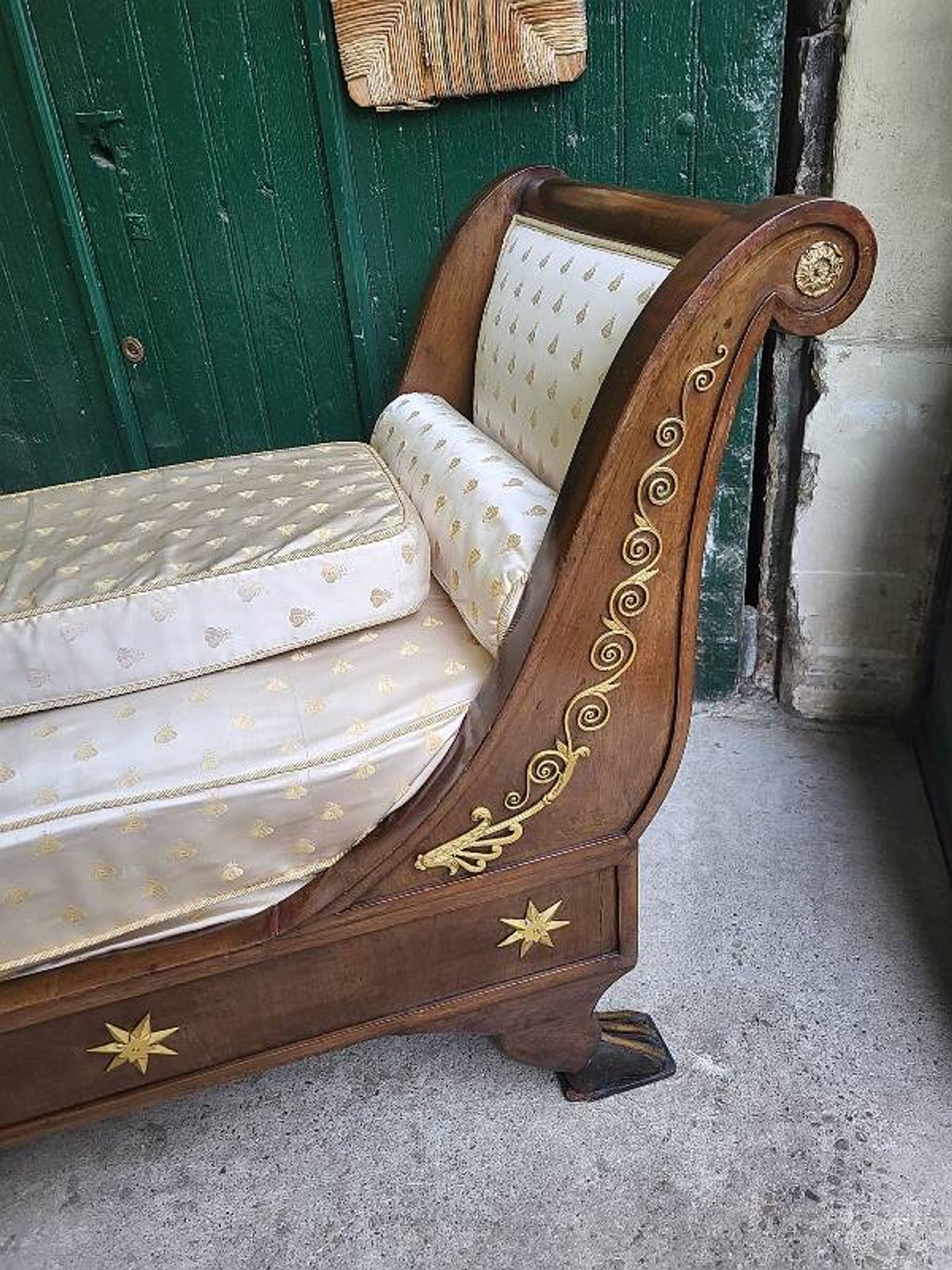 bench sofa bed 19th century empire daytime