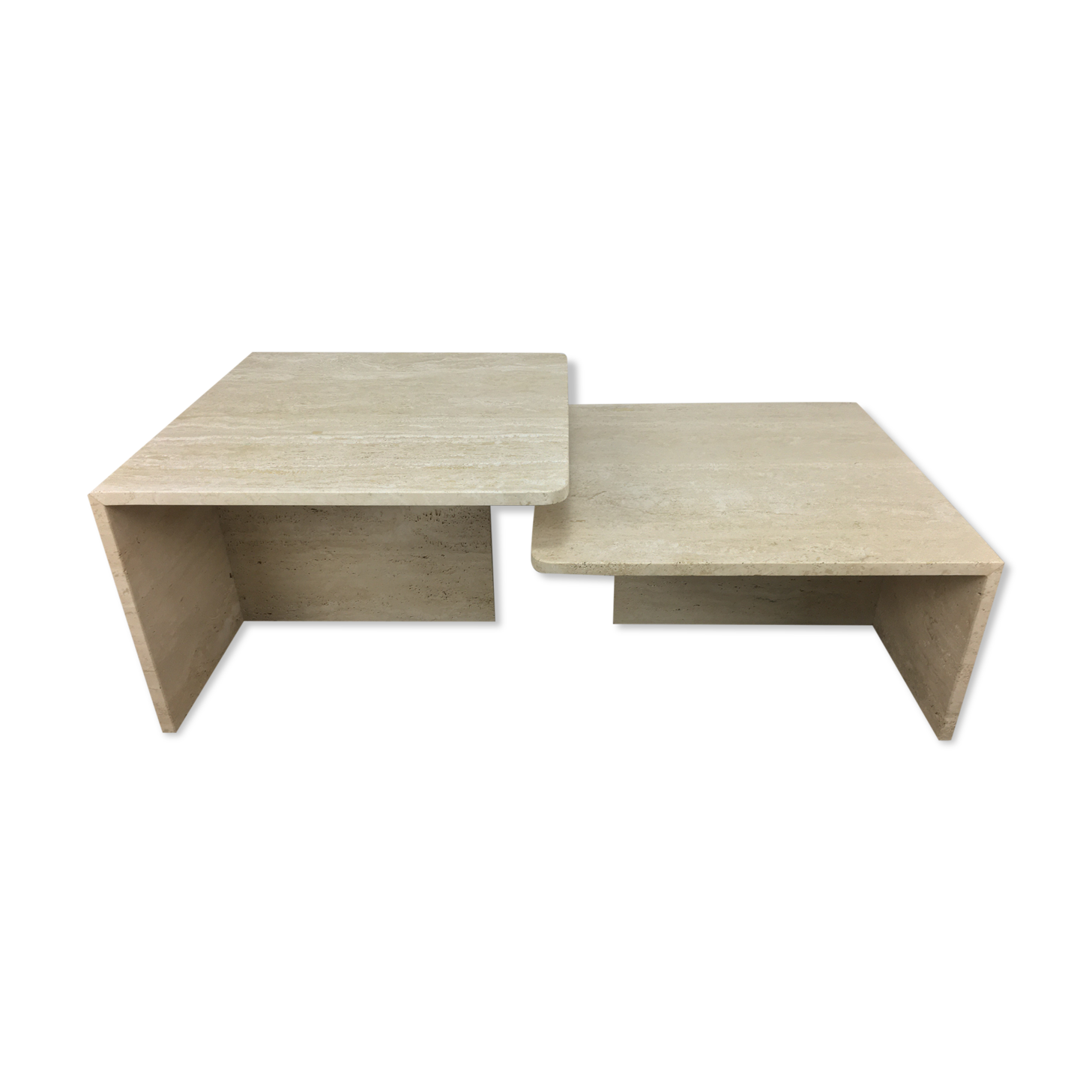 Travertine coffee table set, sofa tips