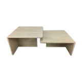 Travertine coffee table set, sofa tips