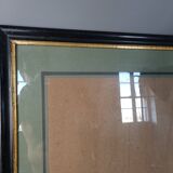 Frame Napoleon III lacquered wood black / gold 65,5x54,5 foliage 61x50 cm + SB glass