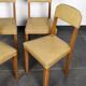 4 vintage leather chairs (yellow/ochre)
