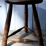 Wooden tripod stool