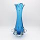 XXL Murano Vase Fratelli Toso Sommerso Blue 44cm 4.7kg Labelled 70s