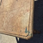 Antique French kitchen table 127 x 83 cm with drawer rustic