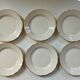 6 Villeroy & Boch Mettlach ivory and gold dessert plates