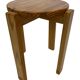 Mid century pinewood stool, minimalistic design 1960s