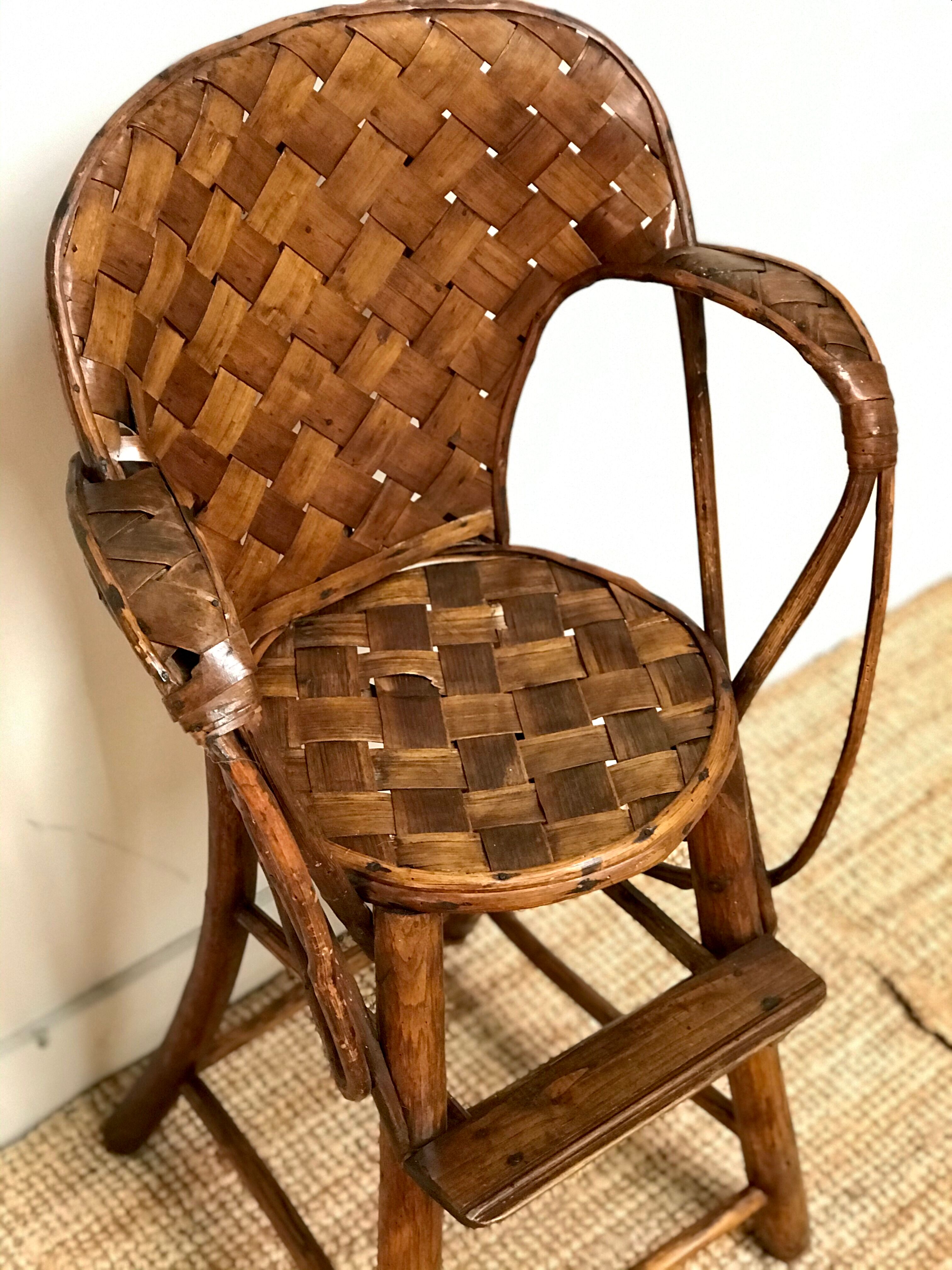 Child chair in chestnut
