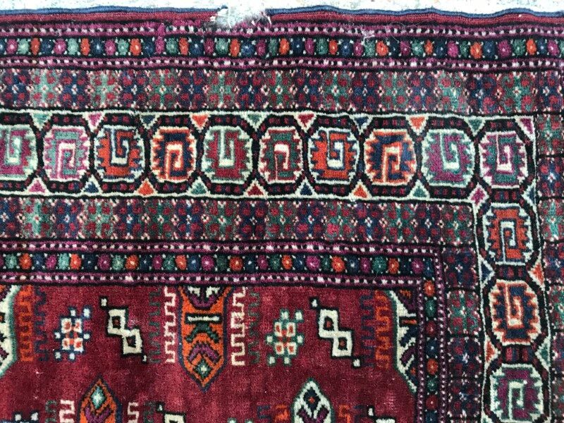 Vintage 115 X 182 CM hand made Bukhara tekke Turkmen carpet