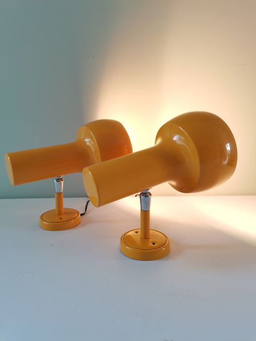 Pair of italian wall lamps stilux milano 70s