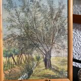 Signed watercolor dated 1894 landscape