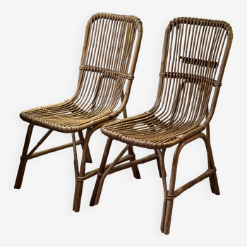 Pair of rattan chairs