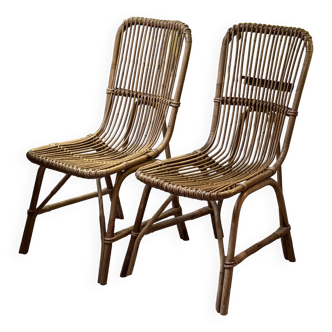 Pair of rattan chairs