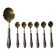 Dessert service spoons in 800 silver and vermeil