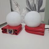 Pair of space age wall lights