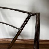 Chaise yamakado, chrome et skaï jaune