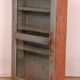 Old original grey-blue patina Burmese teak wall display case