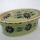 Large enameled ceramic terrine dish, vintage Alsace