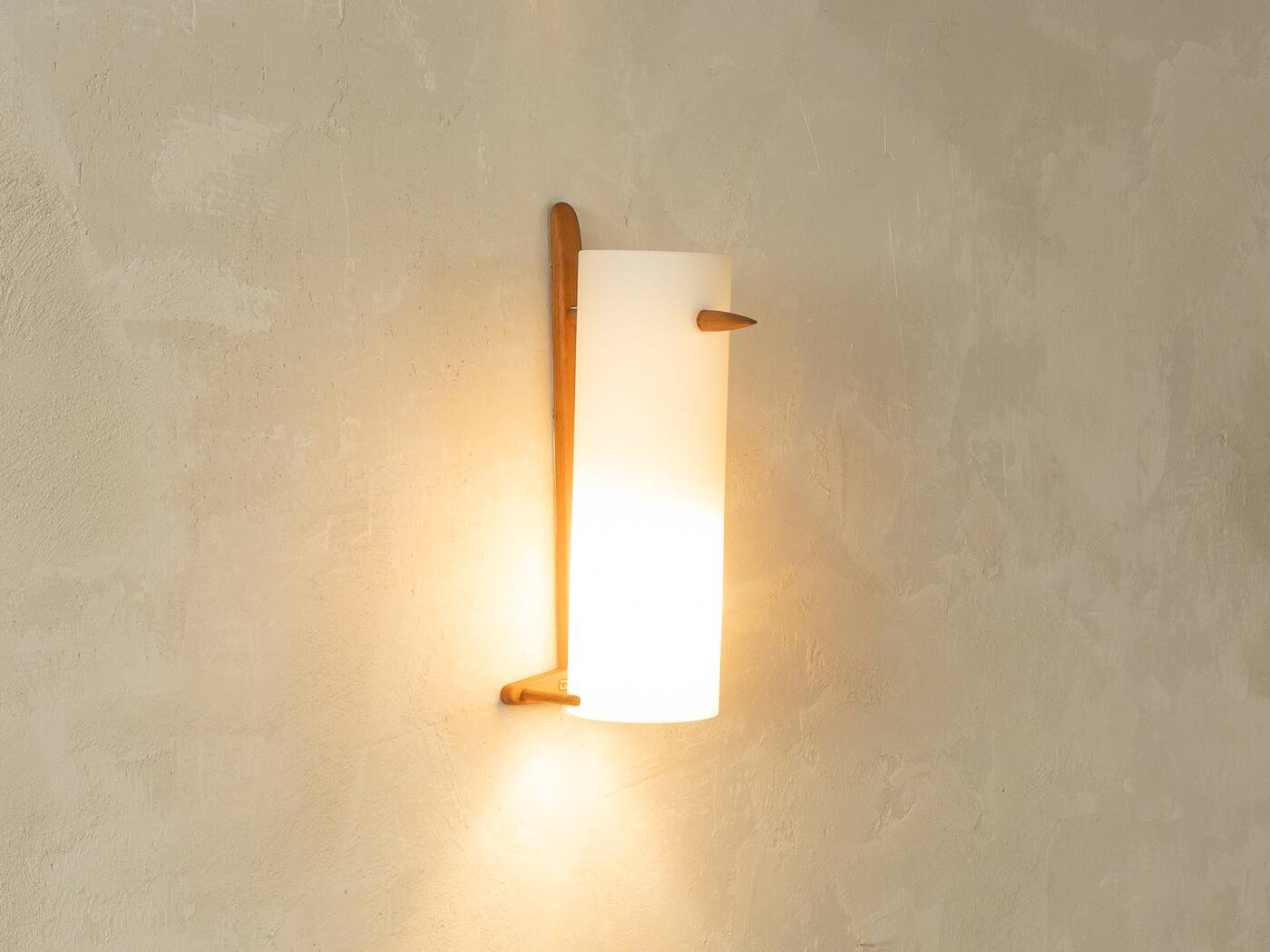 1960s wooden Wall Lamp, Kristiansson