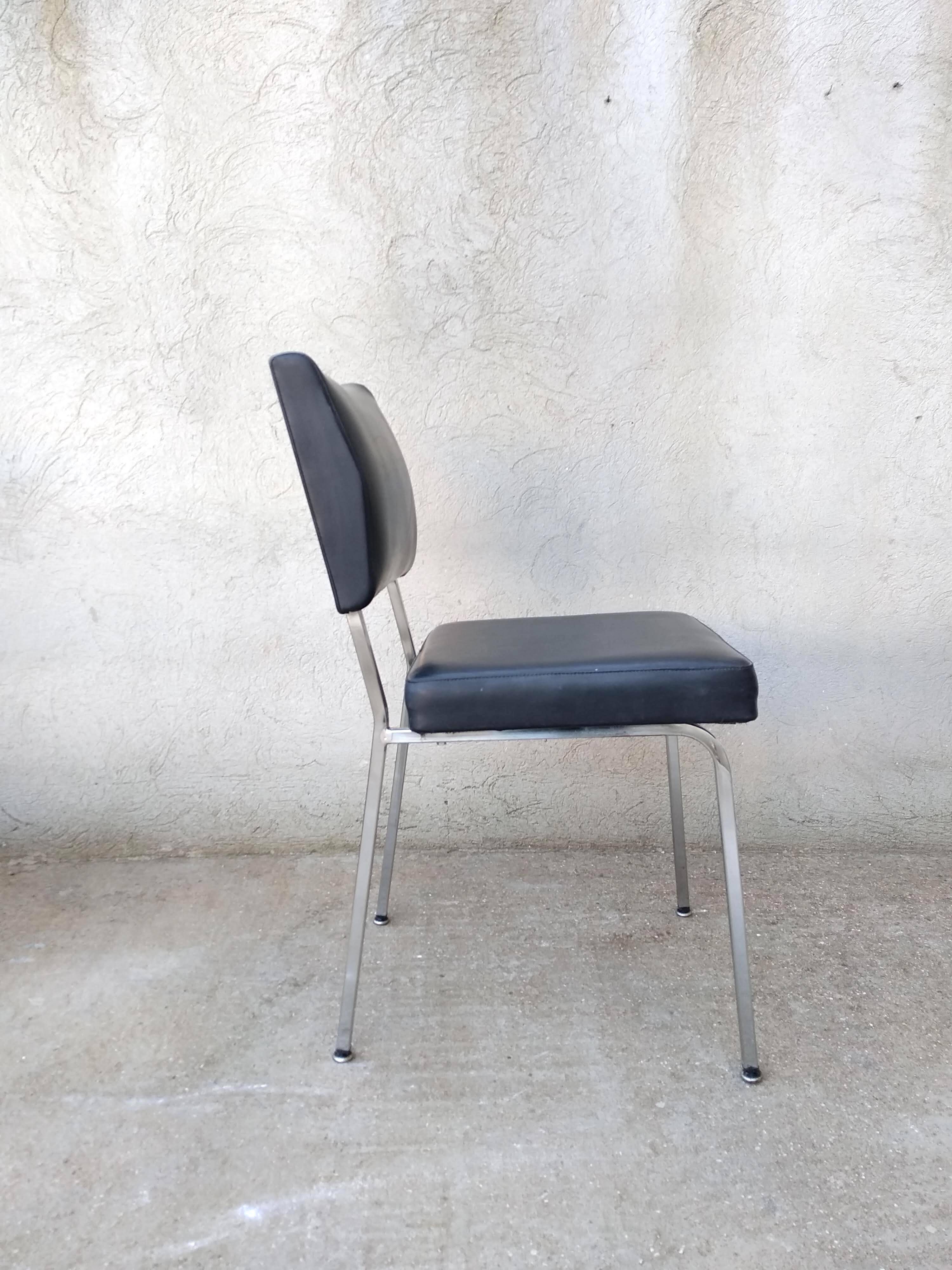 Faux leather office chair 1960s