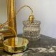 Suspension with vintage amber glass globe