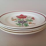 Ironware dessert plates St Amand "Capucines" and Moulin des Loups "Prisca"