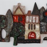 Ceramic wall plaquette by the Belgian Artist Elisabeth Vandeweghe for Ampho