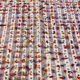Vintage anatolian kilim rug with pomps 237 cm x 170 cm