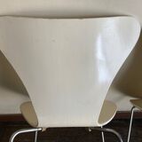 Set of 4 chairs series 7 Jacobsen Fritz hansen 1969 Denmark white