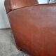 Fauteuil club en cuir , art deco