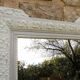 Miroir en bois patine blanc et gris Shabby chic 66x83cm