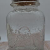Blown glass jar with original cap