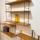 3 String wall shelf modules by WHB, Germany, 1960.
