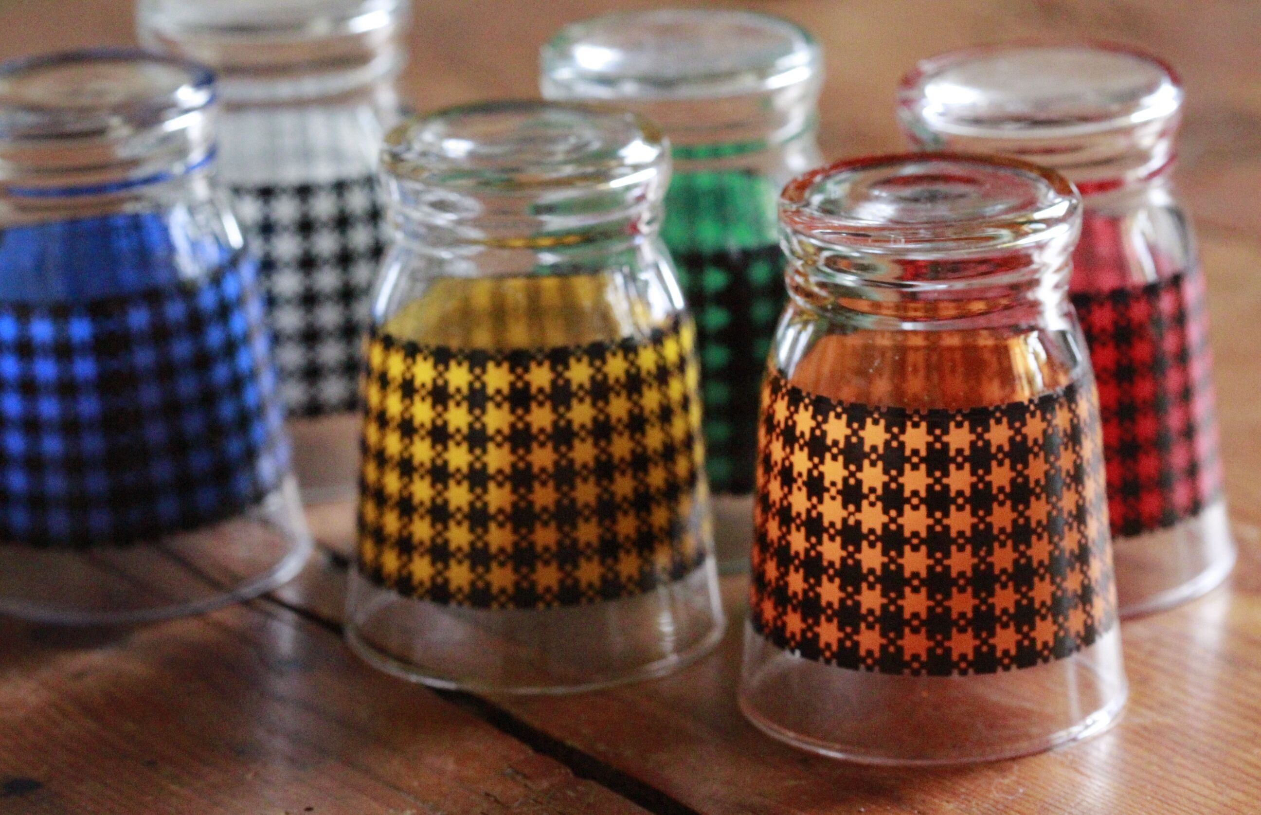 Set of 6 antique glasses