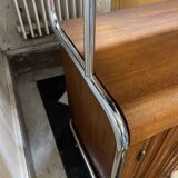 Modernist Art Deco Bauhaus side furniture in tubular chrome steel & wood, ca 1920/30