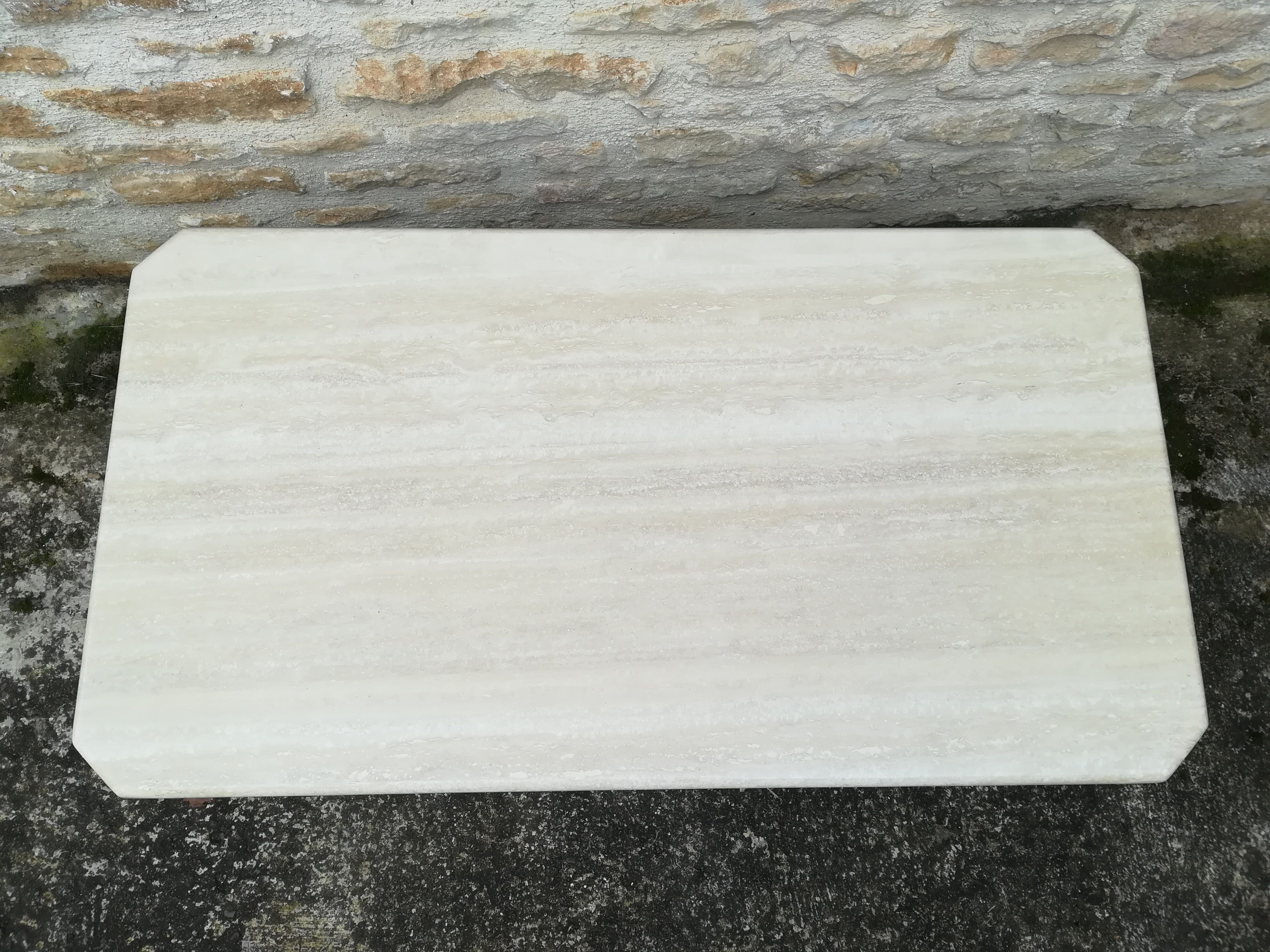 Travertine coffee table