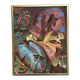 Mid-Century Oil on Canvas – “Forest” by K.R. (1991), Vintage & Framed 42.5×34.5cm