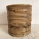 Vintage rattan cache pot in the style of Gabriella Crespi.